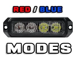 4" Grille And Surface Mount LED Strobe Light Head - 12W - Image 12
