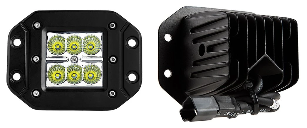 Flush Mount LED Pod Light - 3" Square Work Light - 18W - 1,440 Lumens - Image 11