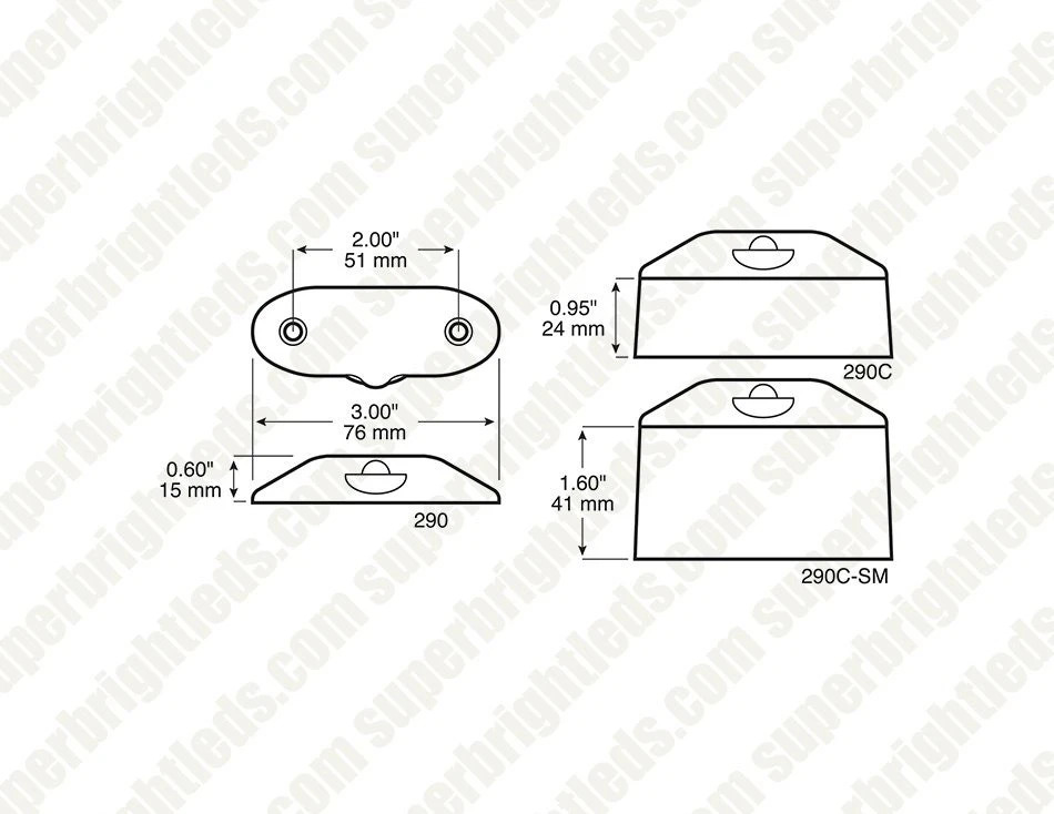 Great White LED License Plate Light - Top Mount - 1 LED - Clear Lens - Image 6