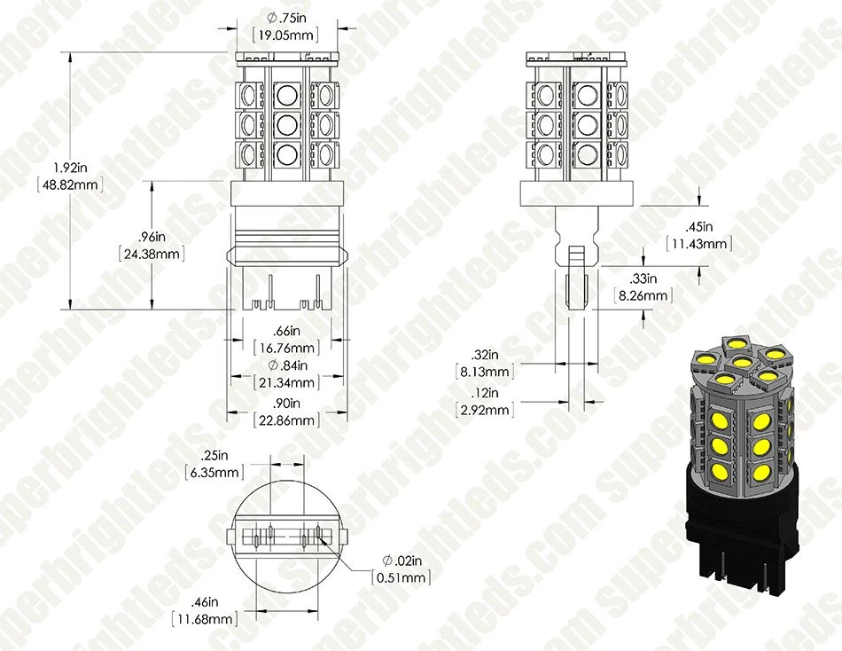 3156/3157 CK LED Bulb - 2 Pack - Image 9