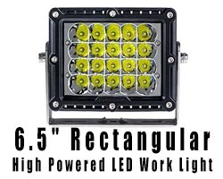 Off-Road LED Work / Spot Light - 6.5" Rectangular - 100W - 9,400 Lumens - Image 13