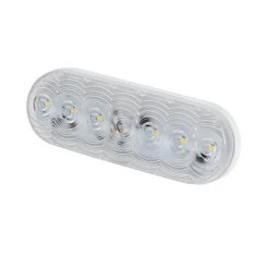 LumenX LED Backup Light For Truck Or Trailer - Weatherproof - 7 LEDs - Oval - Clear Lens