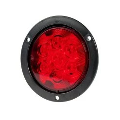 Peterson LumenX LED Trailer Tail Light With Flange And Plug - Stop, Turn, Tail - 7 LEDs - 4" Round