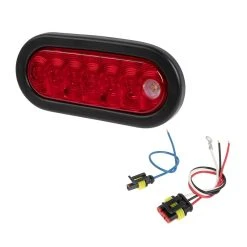 Peterson LumenX LED Combination Tail Light With Grommet And Plug - 4 Function - 7 LEDs - Oval - 12V/24V
