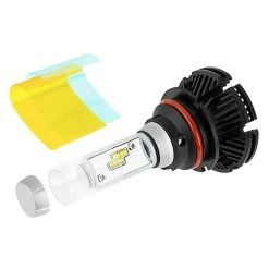 9007 LED Fanless Headlight/Fog Light Conversion Kit With Adjustable Color Temperature And Compact Heat Sinks - 5,000 Lumens/Set