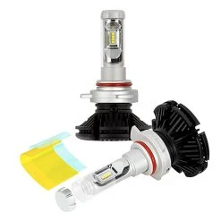 9012 LED Fanless Headlight/Fog Light Conversion Kit With Adjustable Color Temperature And Compact Heat Sinks - 5,000 Lumens/Set