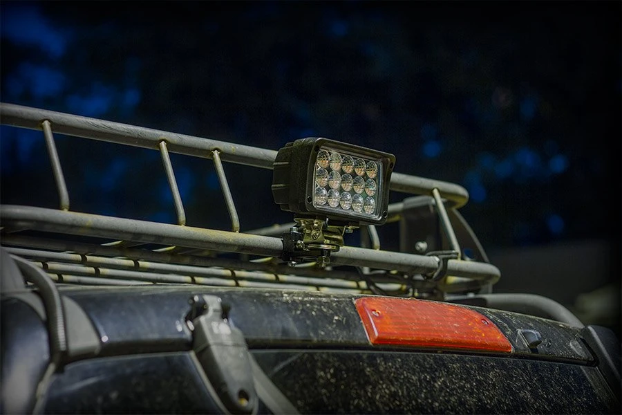 LED Auxiliary Light - 6" Rectangular 45W Heavy Duty Off Road Driving Light - Black Finish - 60 Degree - Image 8