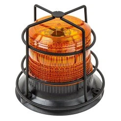 4-3/4" Amber LED Strobe Light Caged Beacon - Amber