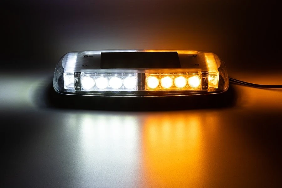 Mini Emergency 12" LED Light Bar - Magnetic Surface Mount - 12V Plug - Amber/White - Image 2