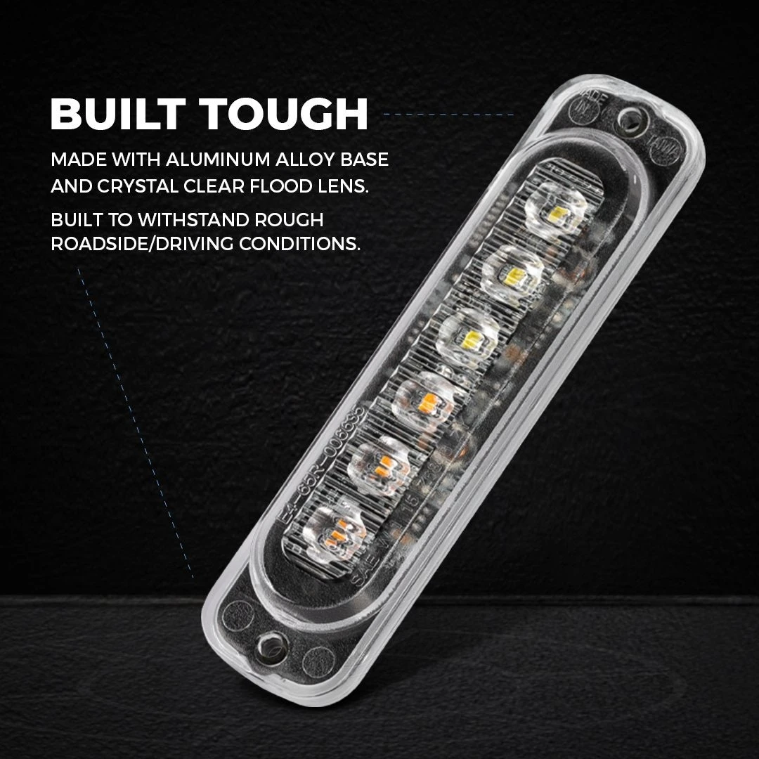 Low Profile Grille And Surface Mount LED Light Head - 18W - Red - 4-Pack - Image 4