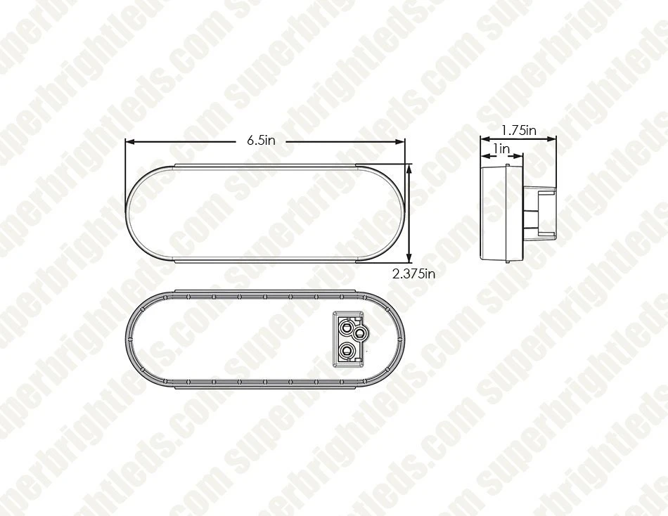 Optronics GloLight LED Backup Light For Truck Or Trailer - Submersible - 22 LEDs - Oval - Clear - Image 5