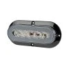 Optronics GloLight LED Back Up Light For Truck Or Trailer - Flange Mount - Submersible - Oval - Clear