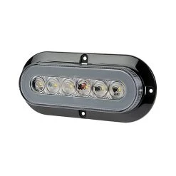 Optronics GloLight LED Back Up Light For Truck Or Trailer - Flange Mount - Submersible - Oval - Clear