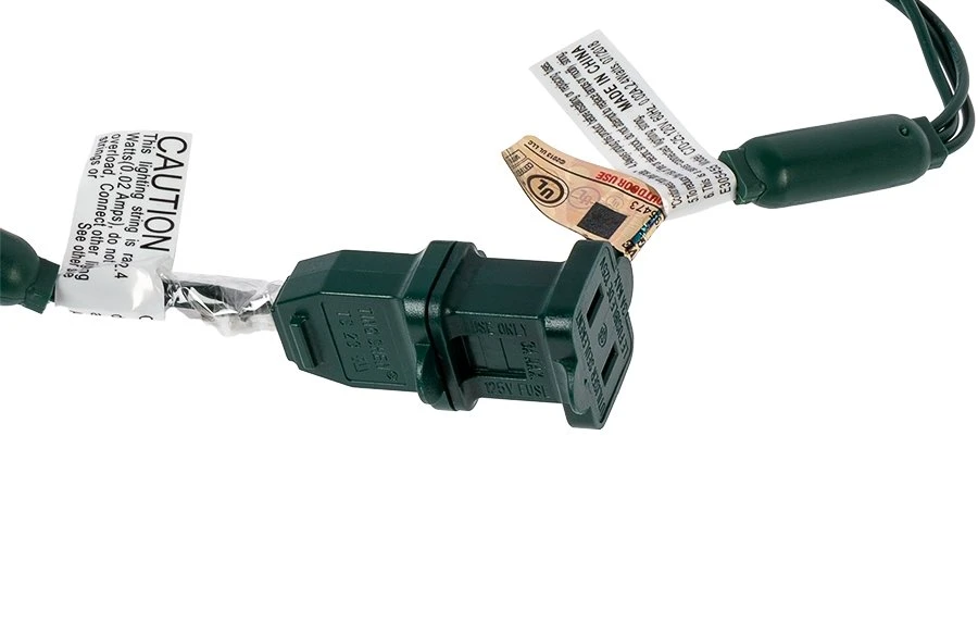 Wide Angle Multicolor LED Christmas String Lights - 25ft - 50 Mini 5mm Bulbs - Green Wire - Multi-Color: Red, Green, Blue, Yellow, Orange - Image 3