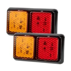 LED Truck And Trailer Rear Combination Lamps - Stop / Turn / Tail Lights - Pair