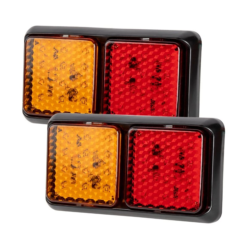 LED Truck And Trailer Rear Combination Lamps - Stop / Turn / Tail Lights - Pair
