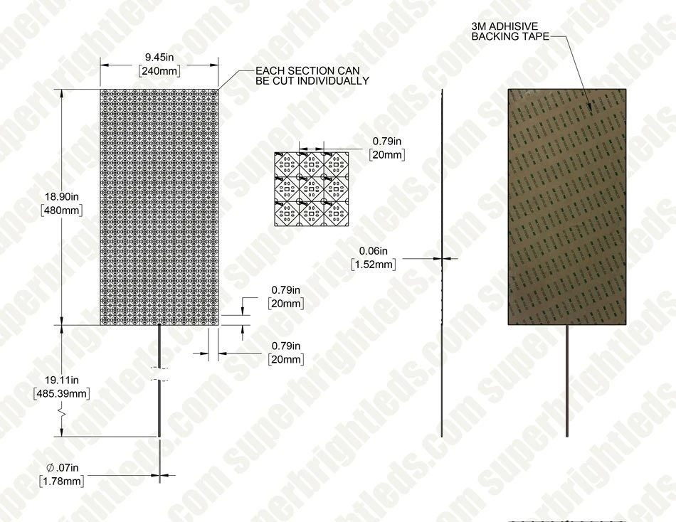 24V LED Light Sheet - 18.9" X 9.5" - White - IP20 - 2700K / 3000K / 3500K / 4000K / 5000K / 6500K - Image 10