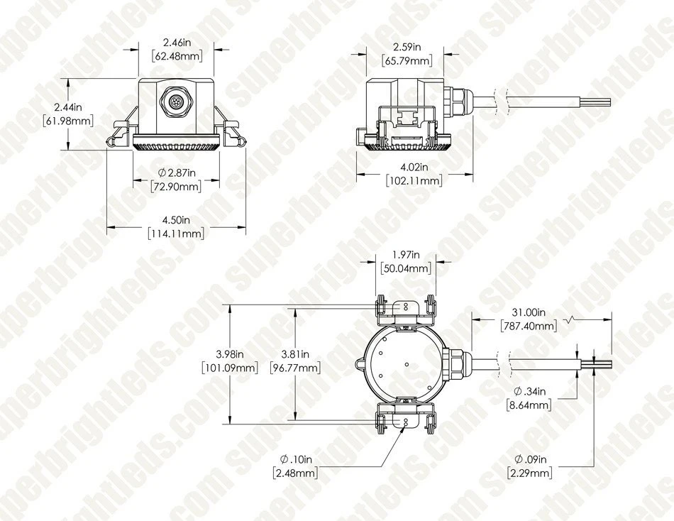 Merrytek Microwave Motion Sensor - Remote Controlled - Adjustable Surface Mount - 360° Detection - 120-277 VAC - Remote Included - Image 5
