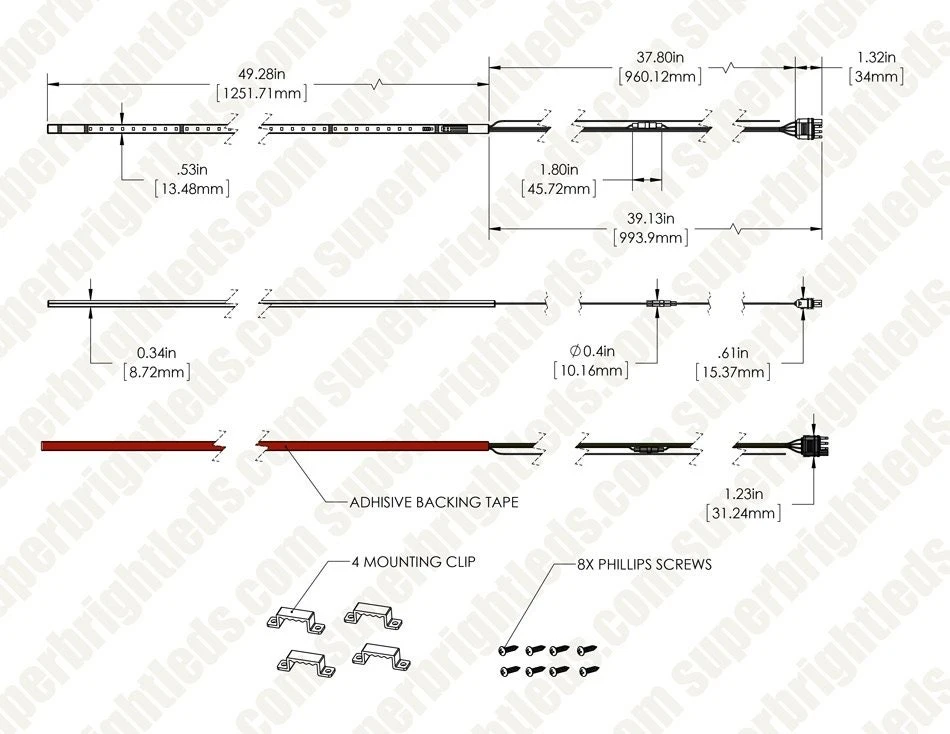 LED Tailgate Light Bar - 4-Pin Connector - 48" - Image 12