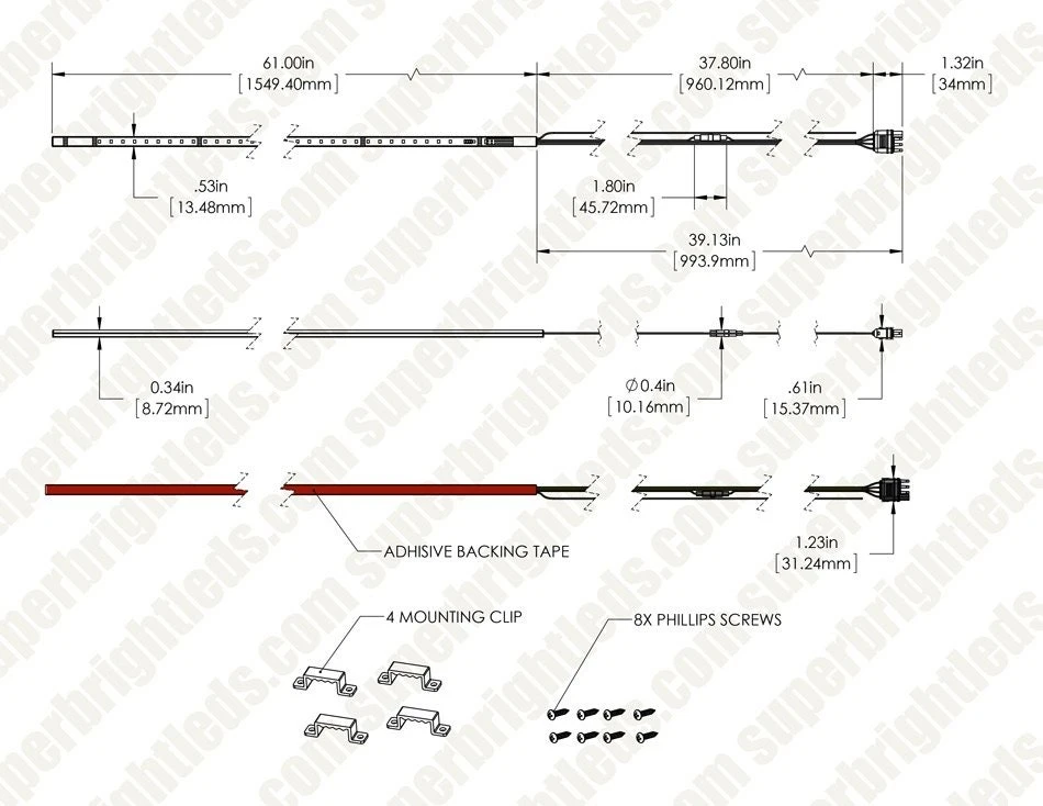 LED Tailgate Light Bar - 4-Pin Connector - 48" - Image 11