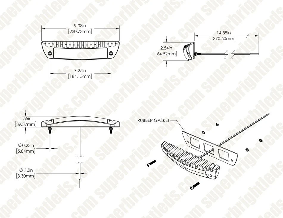 9" LED RV/Camper Porch Utility Light - Awning Flood Light - Black - 1450 Lumens - 18W - 3000K - Image 4