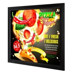 Custom Printed LED Light Box Panels - Dimmable - Even-Glow® Light Fixture - For Walls And Drywall Ceilings - 21in X 21in - Black Aluminum