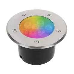 RGB LED In-Ground Well Light - 9 Watt Color Changing Landscape Light - RGB