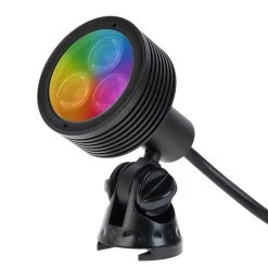 6W Color Changing RGB LED Landscape Spotlight - 200 Lumens - Remote Sold Separately - Matte Black