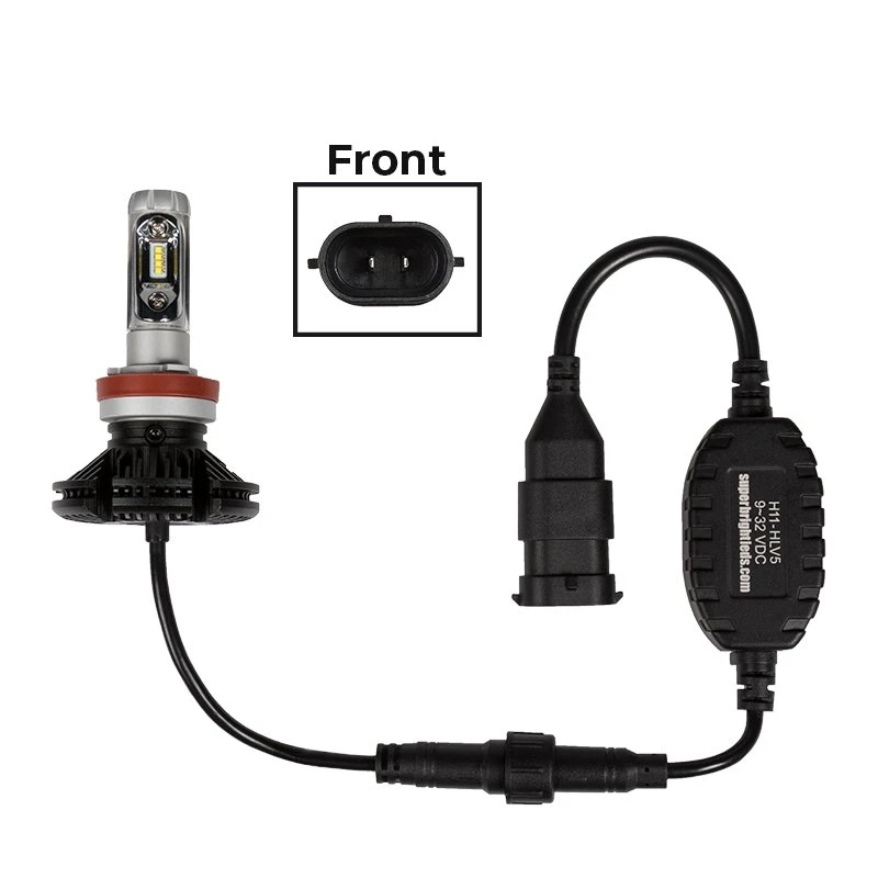 H11 / H16 LED Fanless Headlight/Fog Light Conversion Kit With Adjustable Color Temperature And Compact Heat Sinks - 5,000 Lumens/Set - Natural White - Image 4