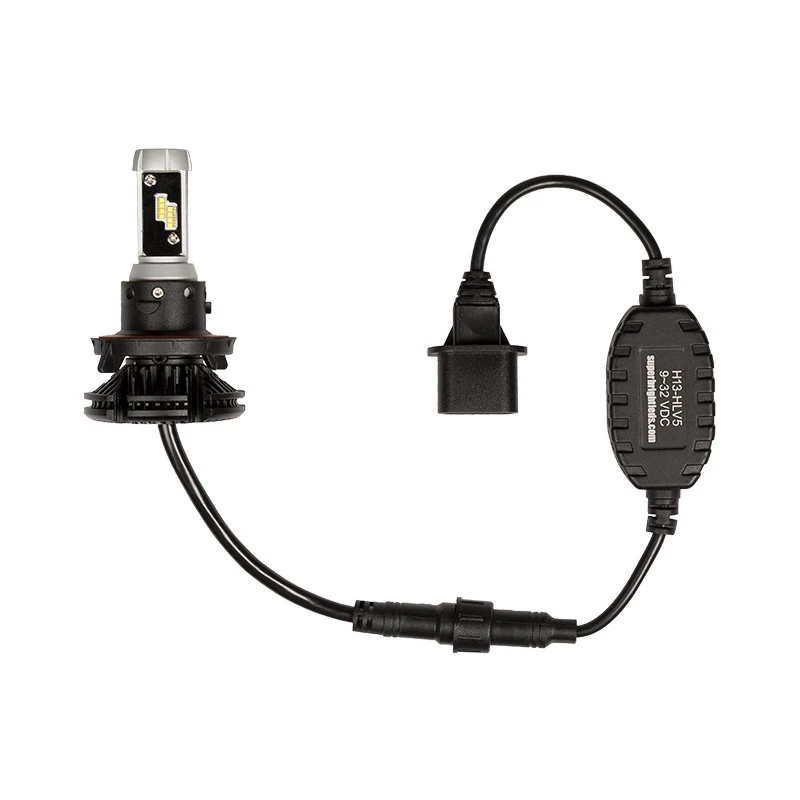 H13 LED Fanless Headlight/Fog Light Conversion Kit With Adjustable Color Temperature And Compact Heat Sinks - 5,000 Lumens/Set - Natural White - Image 2