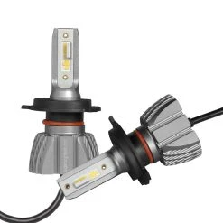 H4 LED Headlight Bulbs With Internal Driver - Fanless - 6500K - 4,400 Lumens/Set