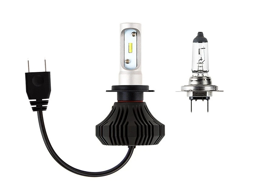 H7 LED Fanless Headlight/Fog Light Conversion Kit With Compact Heat Sink - 4,000 Lumens/Set - Cool White - Image 4