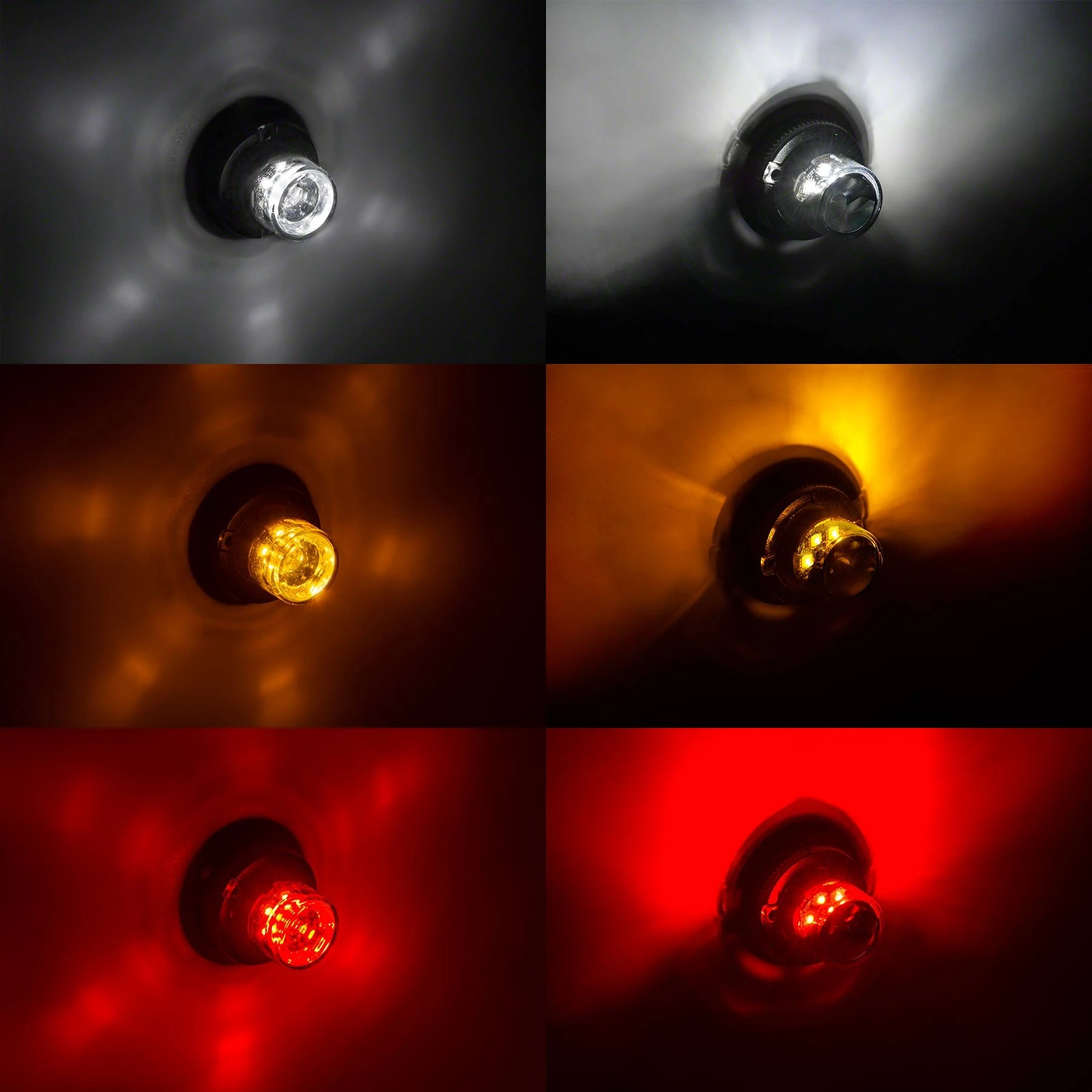 LED Hideaway Strobe Lights - Mini Emergency Vehicle LED Warning Lights With Built-In Controller - Surface Mount - 360-Degree - White - Image 7