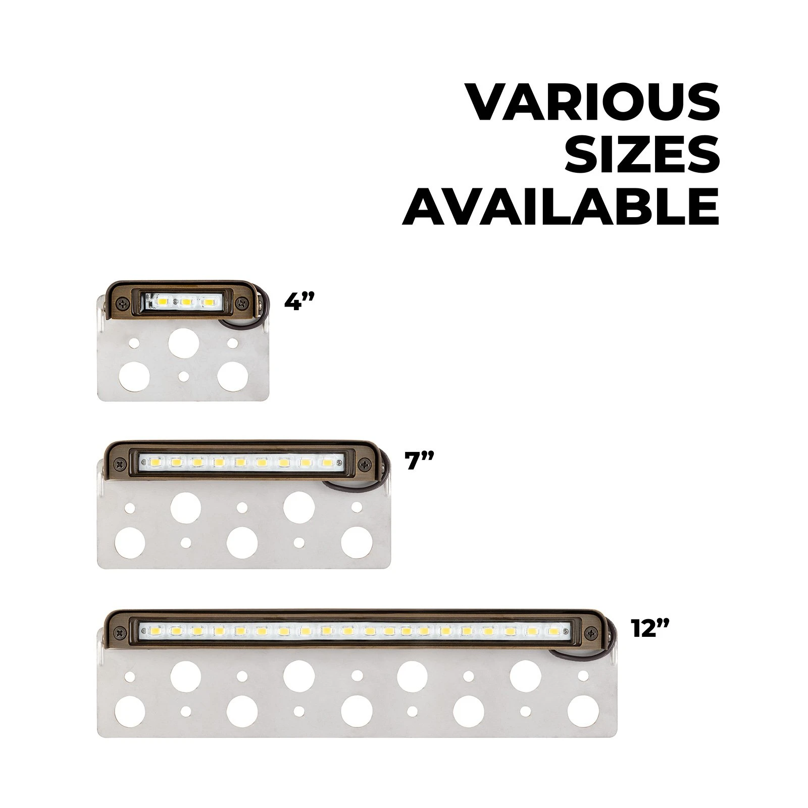 4" / 7" / 12" Solid Cast Brass Landscape LED Hardscape Light - Up To 320 Lumens - 2700K / 3000K / 4000K - Image 3