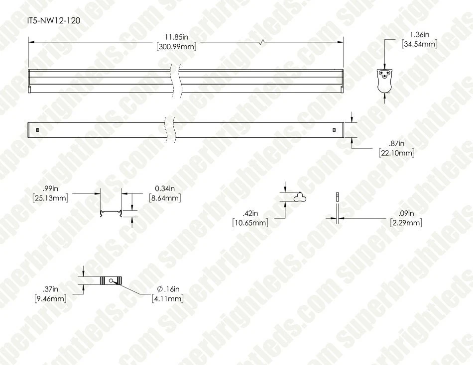 LED T5 Integrated Light Fixtures - Linkable Linear LED Task Lights - 120V - 1,035 Lumens - 24 Inch - With 3-Pin Plug Input - Image 17