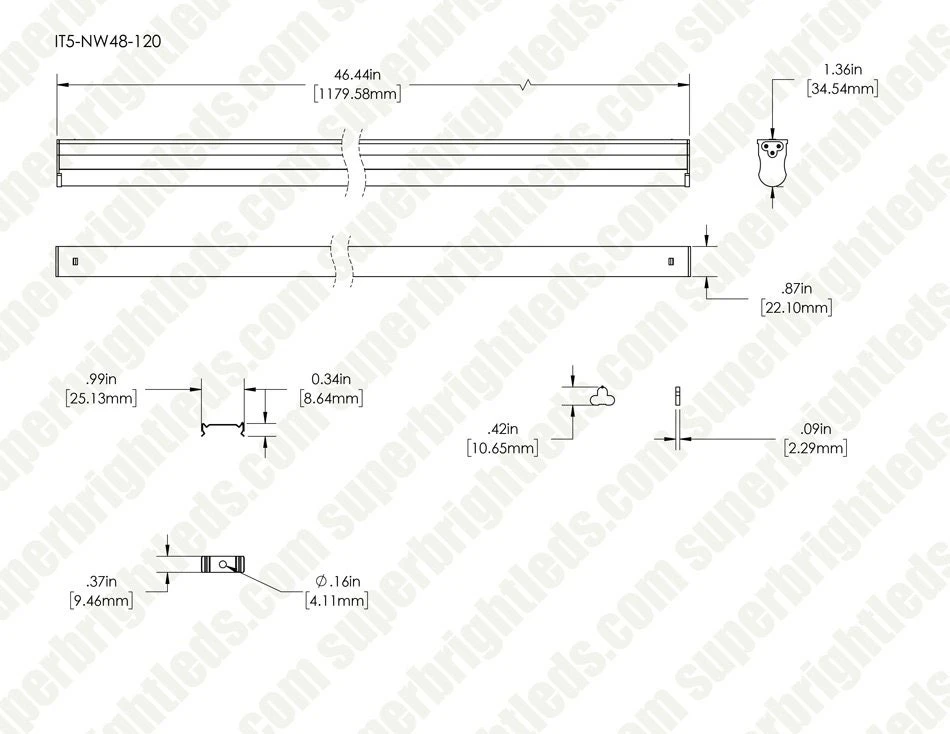 LED T5 Integrated Light Fixtures - Linkable Linear LED Task Lights - 120V - 1,035 Lumens - 24 Inch - With 3-Pin Plug Input - Image 14
