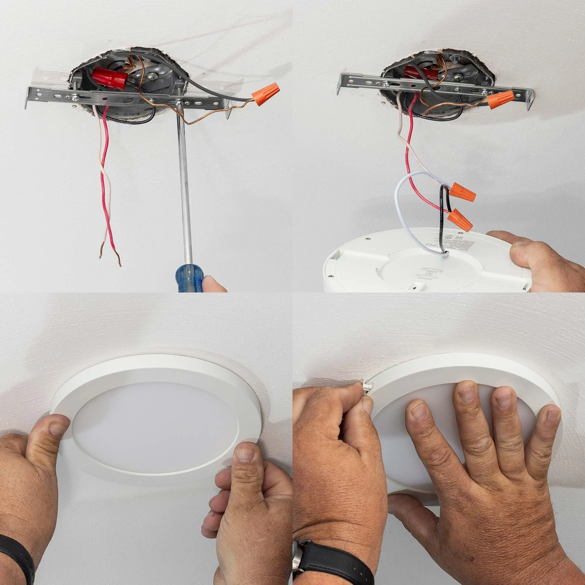 7” LED Downlight With Satin Nickel Trim - 12W Flush Mount Ceiling Light - 960 Lumens - 75 Watt Equivalent - Dimmable - 4000K - Image 4