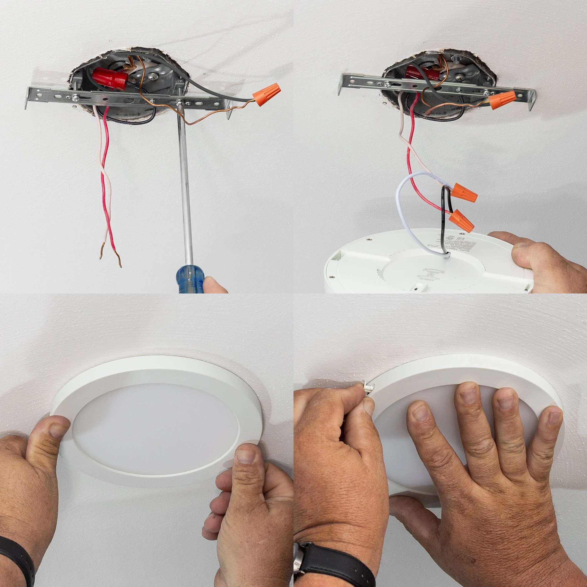 5β LED Downlight W/ Rose Gold Trim - 6W Flush Mount Ceiling Light - 360 Lumens - 50 Watt Equivalent - 4000K/3000K - Dimmable - Warm White W/ Brushed Rose Gold Trim - Image 4