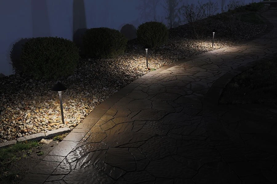 Landscape LED Path Lights With Hammered Shade - Adjustable Height - 3 Watt - Black - Image 9