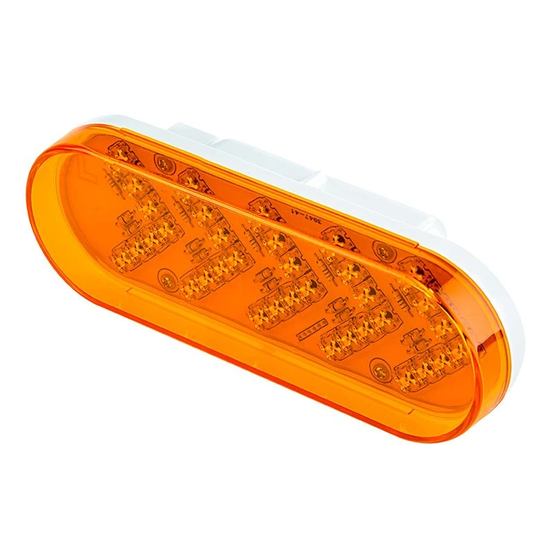 LED Trailer Turn Signal Light - Sequential Arrow - 35 LEDs - Oval - Amber - 12V / 24V - Image 2