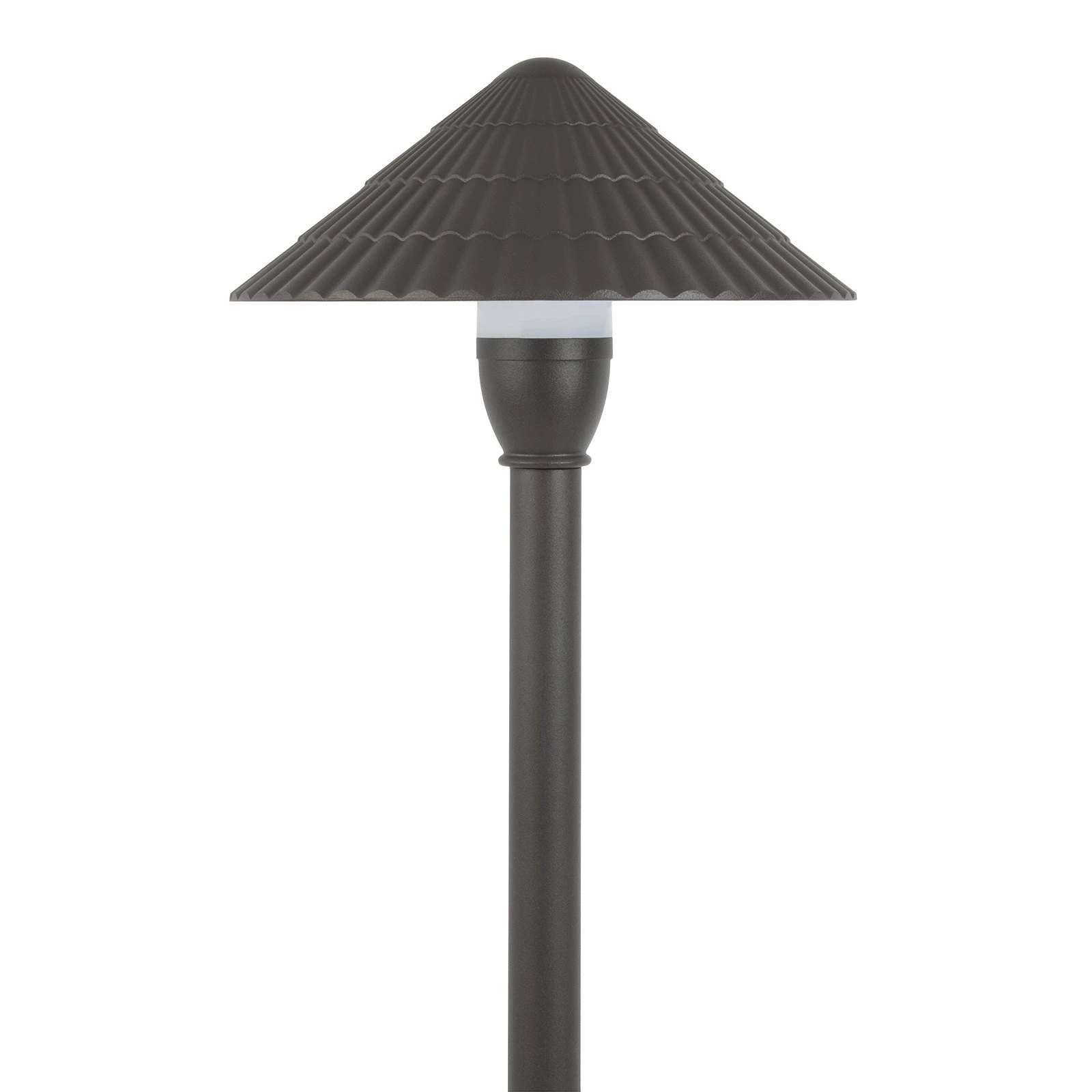 12V Landscape LED Path Light - 7.5" Shingle Cone Shade - Bronze - 2700K / 3000K / 4000K