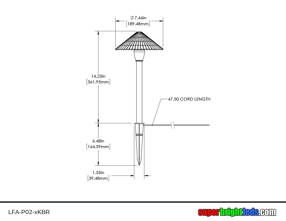 12V Landscape LED Path Light - 7.5" Shingle Cone Shade - Bronze - 2700K / 3000K / 4000K - Image 6