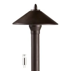 Landscape LED Ready Path Lights With Cone Shade - G4 LED Bulb - Cool White