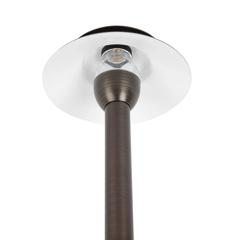 Solid Brass Landscape Path Light - 6" Two-Tier Cone Shade - Drop-In Fixture With G4 Smart Bulb - RGB + White - Alexa / Google Assistant - Image 2