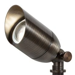 Brass LED Ready Landscape Spot Light - Optional MR16 Bulb - 2700K / 3000K / 4000K / 6500K