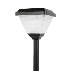 Square LED Solar Path Light - Dusk-to-Dawn Photocell - Stake Included - 200 Lumens - 3000K