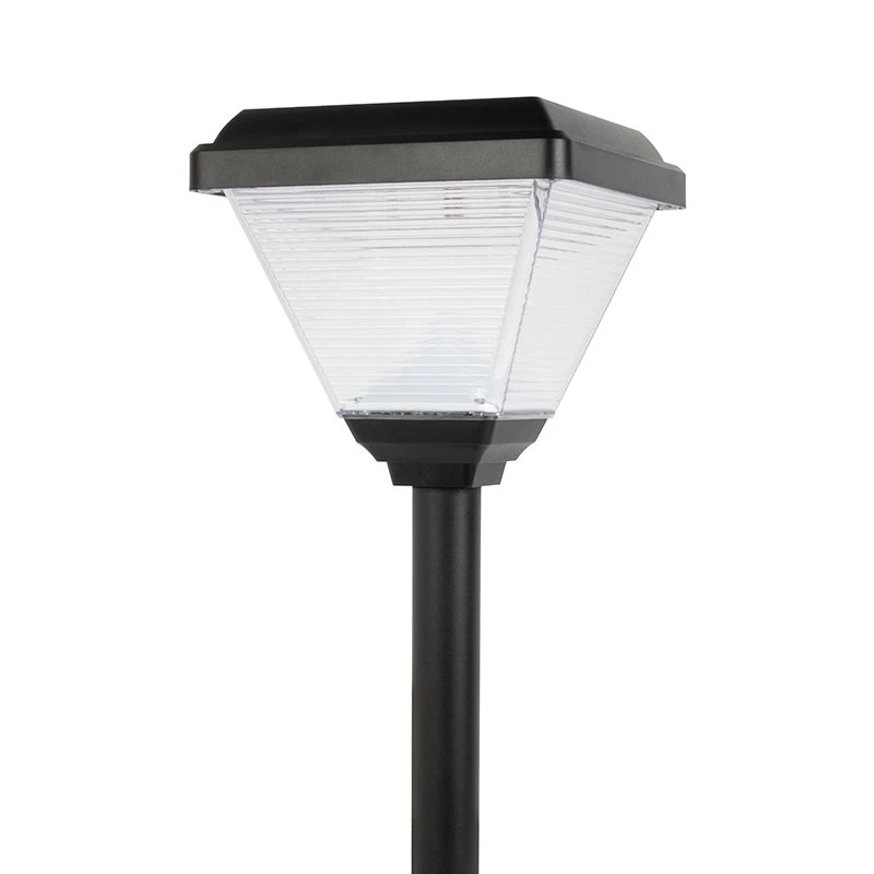 Square LED Solar Path Light - Dusk-to-Dawn Photocell - Stake Included - 200 Lumens - 3000K