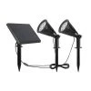 Dual Solar Spot Light Kit - Dual LED Heads - 60-Degree Beam Angle - Stakes Included - 3000K