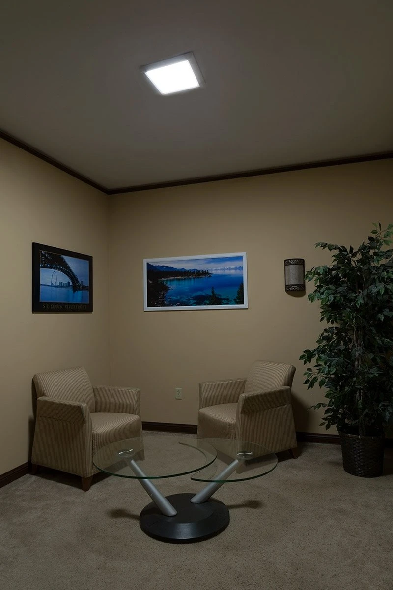 Surface Mount LED Panel Light - 1x1 - 1,800 Lumens - 18W Dimmable Even-Glow® Light Fixture - LPD-40K11-18 - Image 3