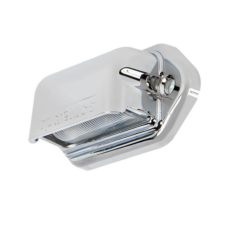Optronics Mini LED License Plate Light - 2 LEDs - Rectangle - 12V / 24V - Chrome Housing - Image 3